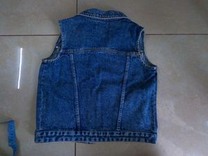 Denim Vest with Studs