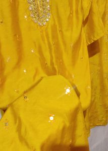Golden Suit Set For Haldi Function 💫