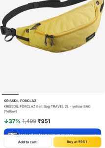 DECATHLON Forclaz Waist Bag - Yellow