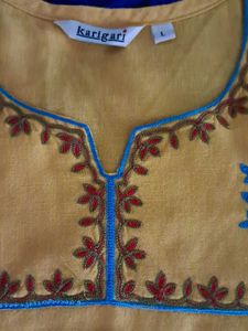 Yellow Embroidery Kurti