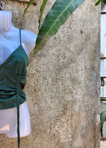 N. CUTE GREEN RUCHED TOP