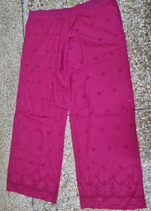Magenta Cotton Chicken Plazzo
