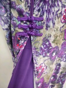Purple Cheongsam Dress