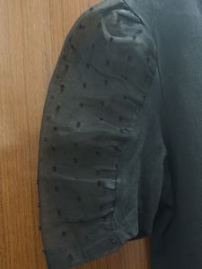 Girls Black Graphic Tee