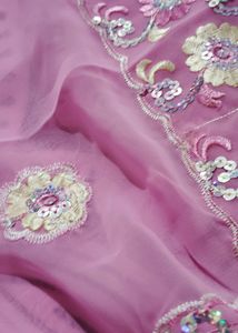 Pink Saree With Blouse