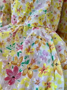Trendy Yellow Flowering Skirt