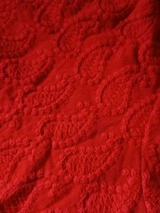 Chikankari Red Kurta XL