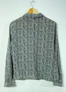 Women Printed Black Top | Bust-40 | Length-23