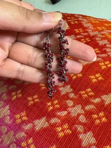 Long Red Earrings