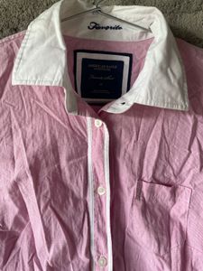 Pink Checkered Bunny Button Detail Shirt