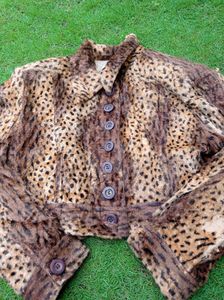 Leopard Print Faux Fur Jacket