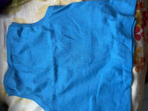 Ribbed blue Top for women