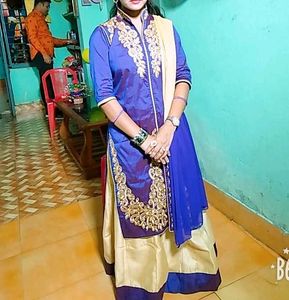 Purple Colour Party Wear Gown