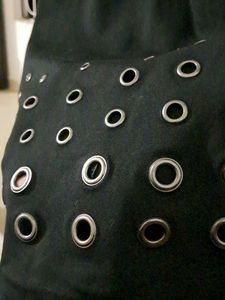 Black leather asos dress