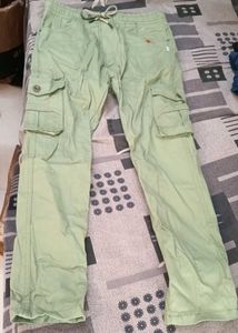 Green Casual Cargo Pants