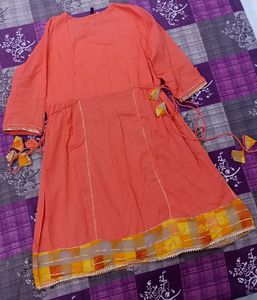 Frock Plazo Suit Dupatta Set