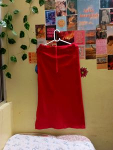 Red Long Skirt