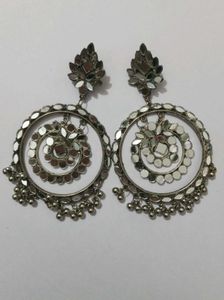 Mirror Jhumka Earrings