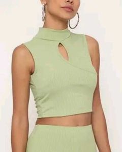 Sage Green Crop Top