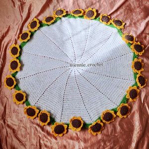 Sunflower Crochet Blanket Bouquet 🌻🍀