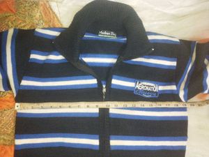 Striped Zip-Up sweater