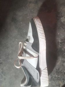 Stylish Grey &amp; White Sneakers