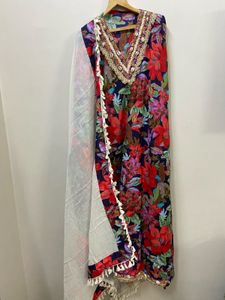 Flower Print Designer Suit