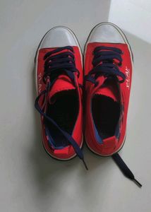 Red Trendy Sneakers Lace-up Shoes Unisex
