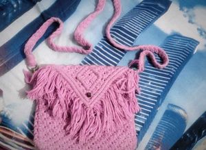 Pink Handmade Slingbag
