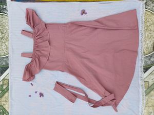 Off-Shoulder Frock With Belt