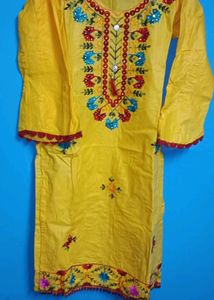Haldi Embroidery Suit Set