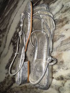 Metallic (silver) Sandals
