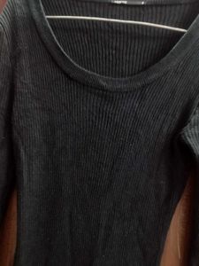 Black Bodycon woolen Dress