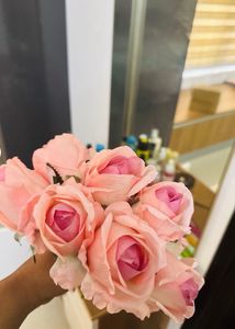 Elegant Peach Roses Bouquet artificial
