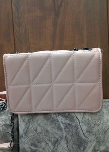 Blush Quilted Chain Bag