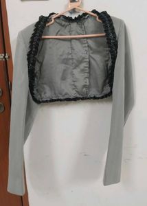 Crop Blazer Pullover Sleeves