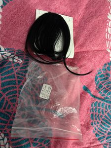 Hair Topper with Clip in Curtain bangs!
