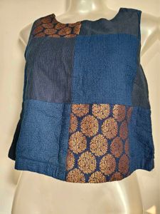 Small/ Medium Size Stylish Navy Blue Crop Top