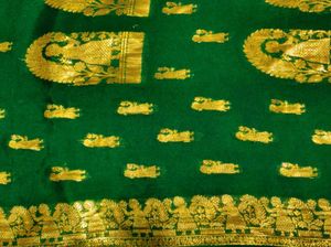 Green Crepe Silk Saree