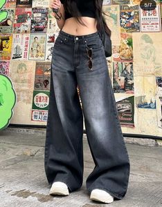 h&amp;m washed baggy jeans