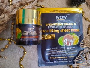 WOW Vitamin C Cream (50ml) + Sheet Mask Combo