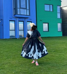 Stylish Midi Shirt and Skirt Co-ord with belt