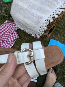 ROCA White Buckle Sandals
