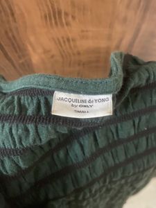 Green Smocked T-Shirt -Only Brand