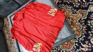 Sangria Embroidery Top