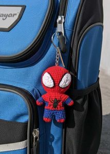 Crocheted Spiderman Keychain
