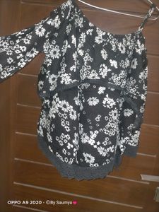 Cold Shoulder Black Zara Basic Top