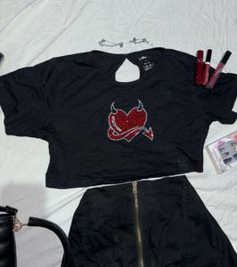 Shein Black Crop Top