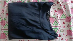 Cold Shoulder Navy Top