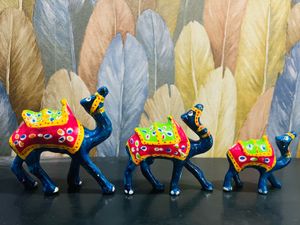 Handcrafted Camel Figurines (Set of 3)